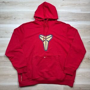Nike Mamba Dri-FIT Pullover Basketball Kobe Hoodie -Red- HF0066-636 Size 3XL
